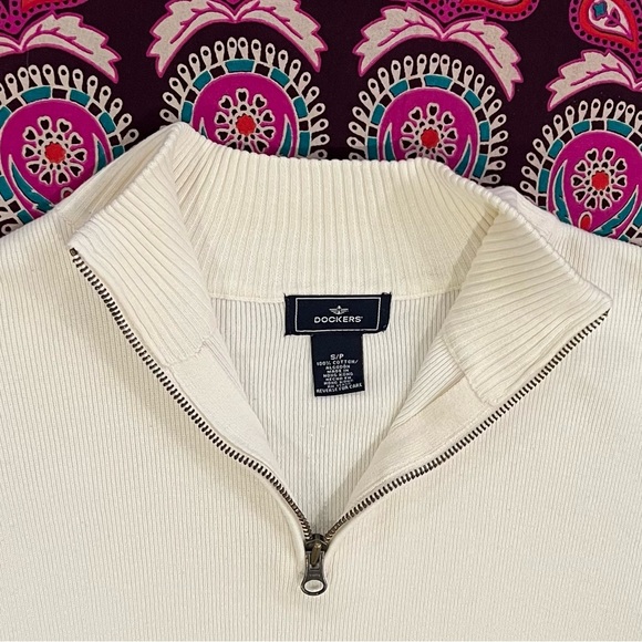 Dockers Half-Zip Sweater - White - Picture 5 of 9